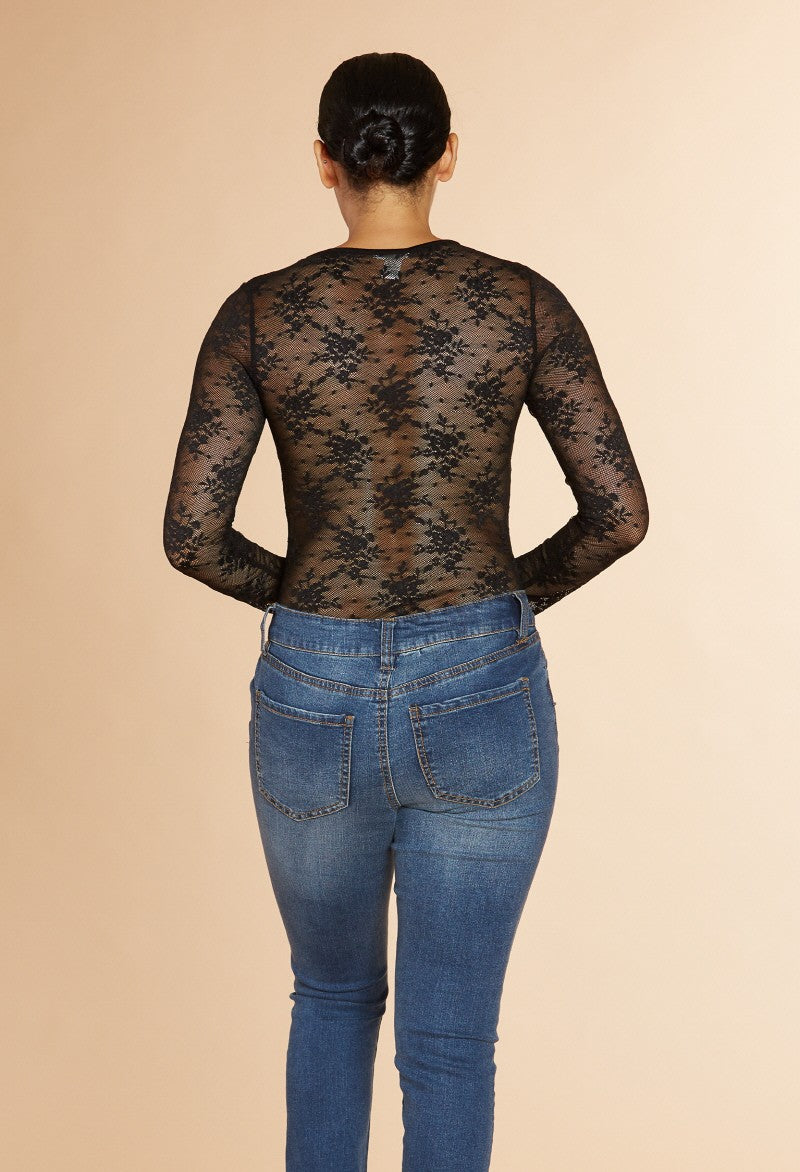 Lace Long Sleeve Bodysuit