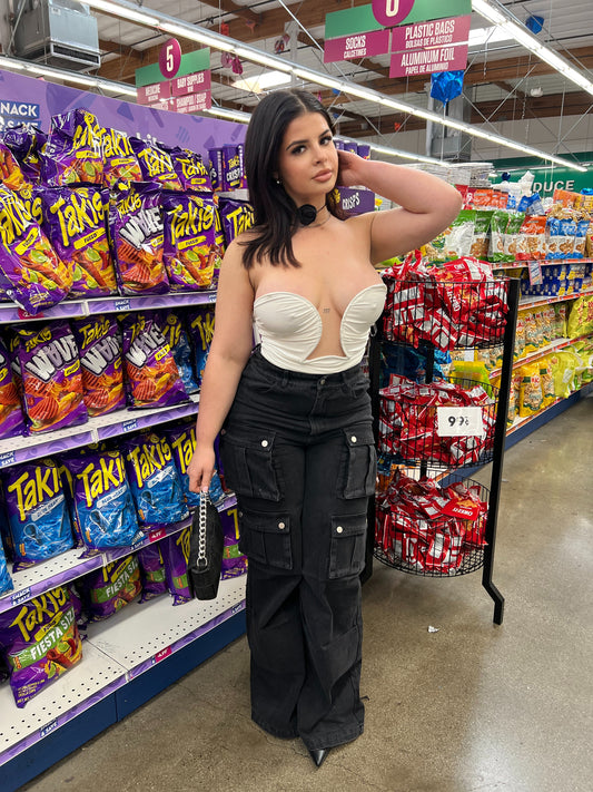 Wired Low Cut Tube Top White