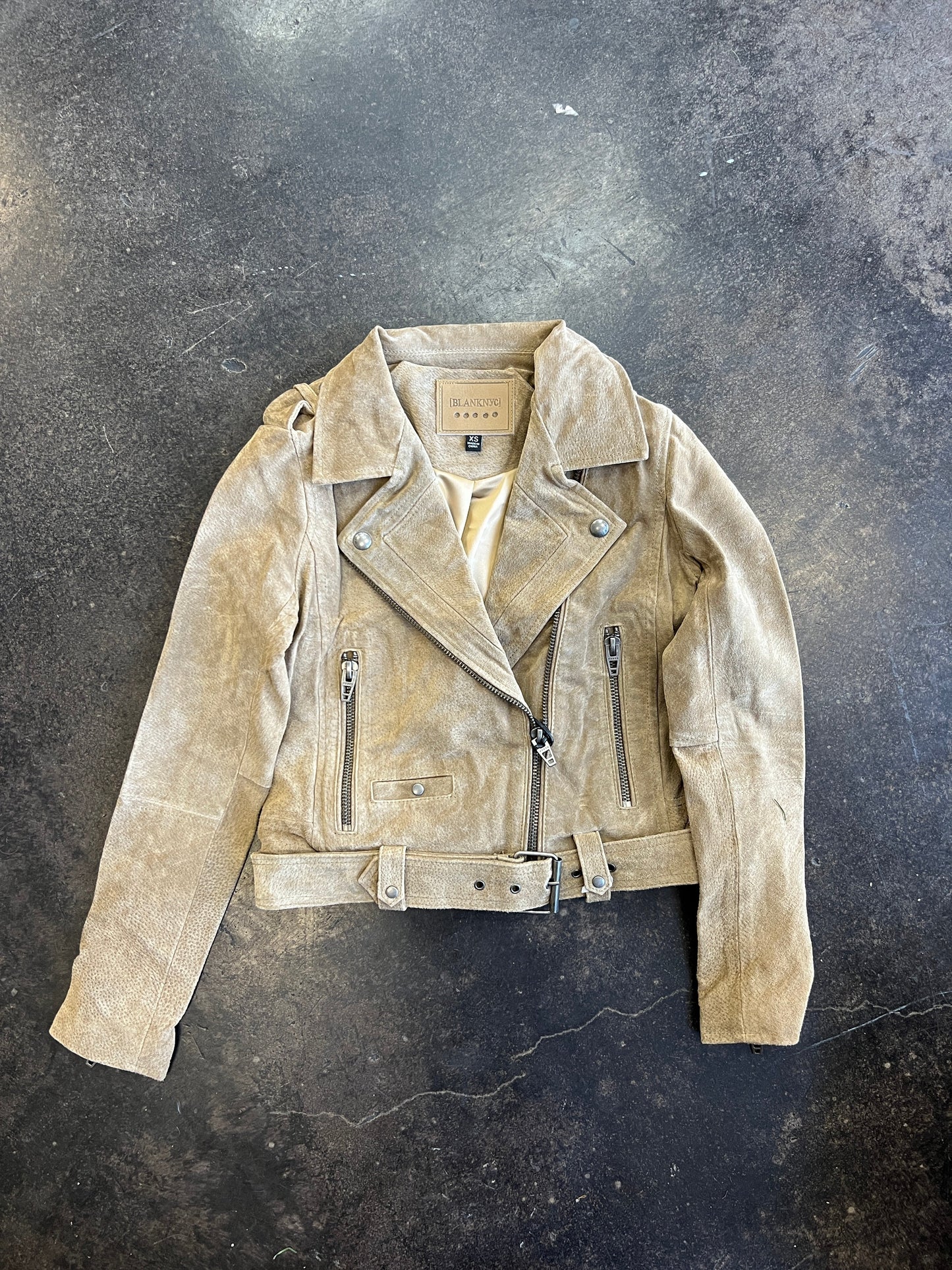 Nude Leather Moto Jacket